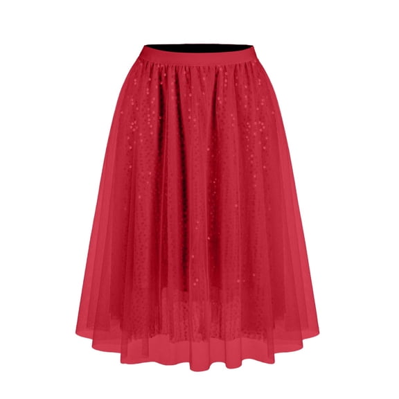 LEKWK Womens Sequin Skirt Sparkly Skirt Sequin Skirt High Waisted Midi Skirt Sparkly Tulle Skirt for Party Wedding Guest Rave Night Out Mesh Skirt