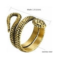thumbnail image 2 of Men's Vintage Retro Punk Stainless Steel Snake Party Biker Ring Band Size 6-13, 2 of 9