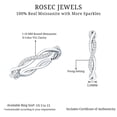 thumbnail image 6 of Rosec Jewels Lab Grown Diamond Infinity Wedding Band (EF-VS Quality) - Braided Eternity Ring - with Jewelry Box, 14K White Gold, US 11.50, 6 of 7