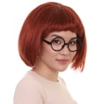 thumbnail image 4 of HPO | Fashion Edna | Multiple Colors Bob with Bangs and Glasses, Halloween Wig | Breathable Capless Cap, 4 of 85