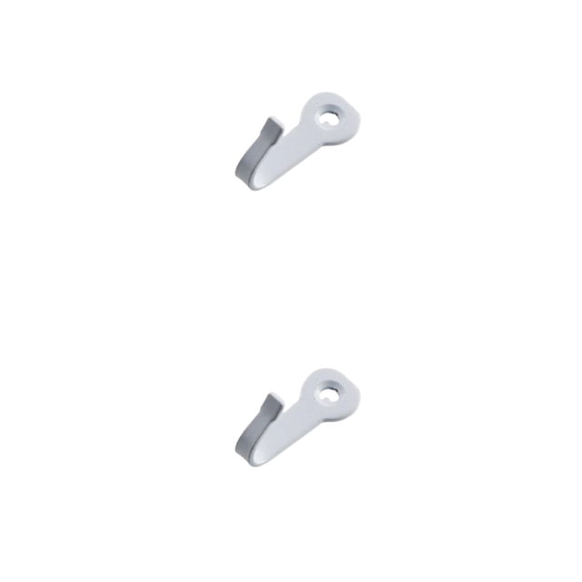 Eigraketly Gancho para llaves, miniperchas pulidas convenientes para colgar en la pared, ganchos resistentes, abrigo, sombrero, bolso, hogar, sala Pulverizar blanco 2piezas