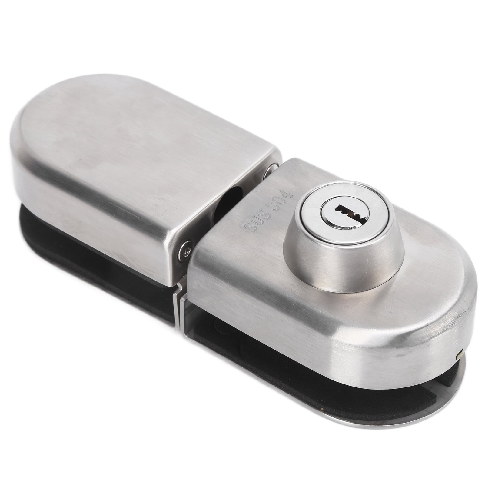 Glass Door , Stainless Steel Frameless Glass Door Lock No Drill With Key For Family House For
