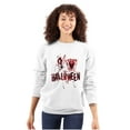 thumbnail image 3 of I Love Halloween Spooky Macabre Sweatshirt for Men or Women Brisco Brands S, 3 of 6