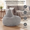 thumbnail image 5 of Giantex Bean Bag Chair, Accent Lazy Sofa, Comfy Floor Lounger for Living Room, Light Gray, 5 of 9