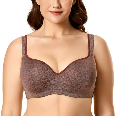 

Delimira Women s Underwire Balconette Bra Plus Size Seamless Full Coverage Bra Support