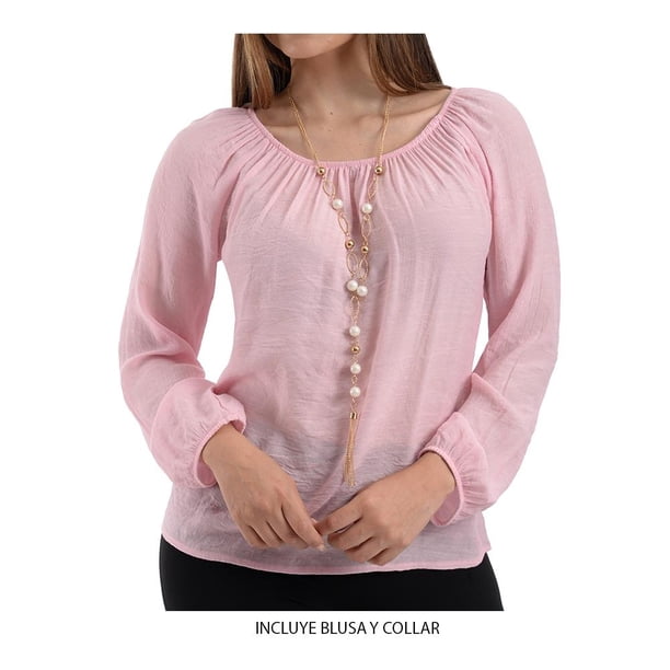 Blusa Ocean Pacific Talla G Rosa Blusa Campesina Ferrari