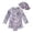 Pink, variant on REDARER Baby Girls 2 Piece Under the Sea Print One Piece Rash Guard Swimsuit with Swim Cap Full Zipper UPF 50 ,0-3 Months