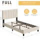 thumbnail image 2 of Full Cama Frame con cm de Alturaeadboard Linen Upholstered Platform Cama con Ajustable cm de Profundidadiagonal Channel Tufted cm de Alturaeadboard Mattress Foundation con Strong cm de..., 2 of 7