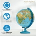 thumbnail image 7 of Waypoint Geographic Safari Explorer Animals Globe, World Globe, Illuminated Desktop Globe with Blue Physical Earth and 100s of Illustrated Animals, 7 of 7