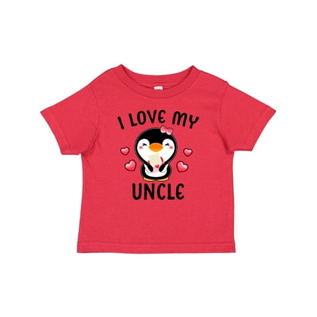 

Inktastic I Love My Uncle with Cute Penguin and Hearts Gift Baby Girl T-Shirt