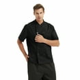 thumbnail image 4 of TOPTIE Unisex Short Sleeve Chef Coat Jacket, Black, 4 of 8