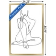 thumbnail image 3 of Woman - Continuous Line Drawing Wall Poster, 22.375" x 34", Framed, 3 of 3