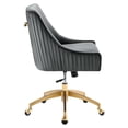 thumbnail image 4 of Modway Discern Modern Performance Velvet Swivel Office Chair in Gray, 4 of 7