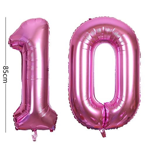 Smarcy Globo de 40 Pulgadas Jumbo Número 10 Globo de Fiesta de Cumpleaños Celebración Deco Smarcy Smarcy