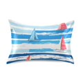 thumbnail image 7 of Yayeee Pillowcase King Size Set of 2 Satin Wrinkle Resistant Pillow Case, Yellow Sailboats, 7 of 7