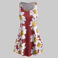thumbnail image 2 of Robe d'Été Aguichant pour Femmes Femmes Dames Grande Taille à Imprimé Floral Sans Manches à Col Rond Robe Courte, 2 of 6