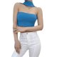 thumbnail image 1 of Lucakuins Chaleco de punto para mujer, sin mangas, cuello halter, sólido, ajustado, top corto de verano para fiesta de club Lucakuins  moda, 1 of 9