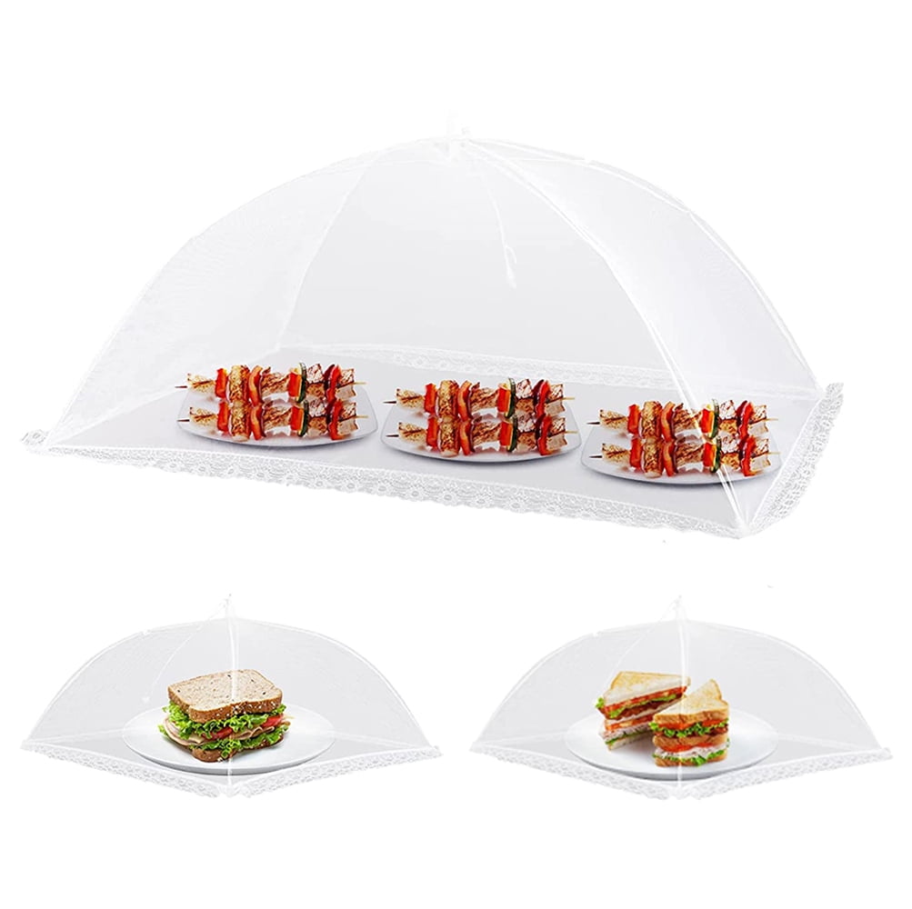 Food Covers Encrypted Mesh Plate Serving Tents, Fine Net Screen Umbrella for Outdoors, Parties