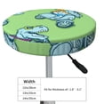 thumbnail image 4 of Vsdgher Motorcycle Riding Dinosaur Print Stool Covers Round,Stretch Round Stool Covers Washable Stool Cushion Slipcover Elastic Chair Covers for 12-14 Inch Chair, 4 of 7