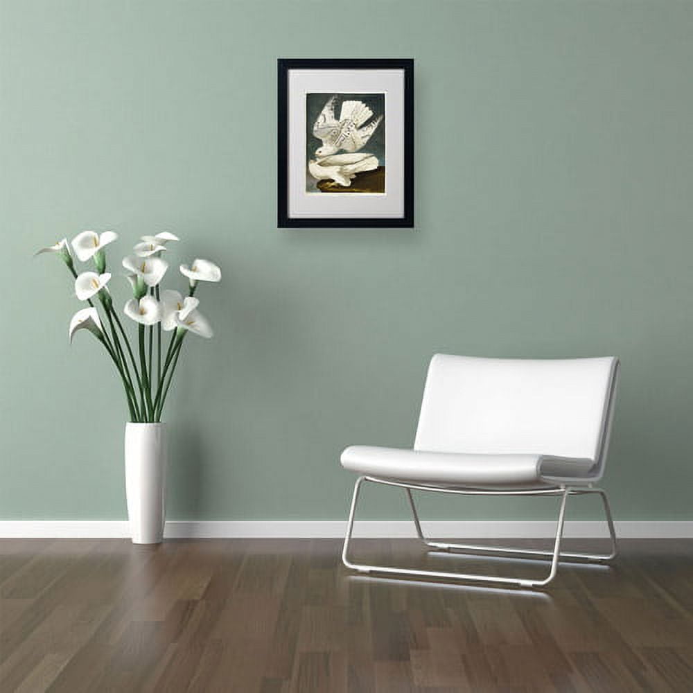 Trademark Fine Art "Iceland or Jer Falcon" Canvas Art by John James Audubon, Black Frame