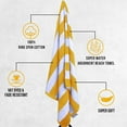 thumbnail image 3 of Yellow Cabana Stripe Extra Large Bulk Beach Towels 32x64 Pack of 36 - Soft Ringspun 100% Cotton Pool Towels - 3 Dozen Wholesale Beach Towel - Highly Absorbent – Perfect for Hotels, Pools and Resorts, 3 of 8