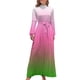 thumbnail image 1 of Vestido largo degradado de blanco a rosa a verde Vestido mujer ropa de verano para mujer Vestidos de mujer verano Vestido largo mujer, 1 of 4