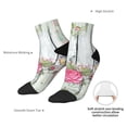 thumbnail image 4 of Goofa Vintage Wood with Floral Pattern Non Slip Socks with Grips for Elderly, Crew Socks Yoga Hospital Socks Cushioned Sole Gripper Socks for Men Women, 4 of 5