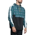 thumbnail image 4 of G-Style USA Men's Plaid Checkered Anorak Windbreaker Jacket JK5008 - Teal - 4X-Large, 4 of 6