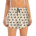 thumbnail image 4 of Lsque Pug Dog Face Printed Women's Running Shorts with Liner Pockets,Elastic Quick Dry Workout Athletic Gym Yoga Shorts,Womens High Waist Shorts-Small, 4 of 9