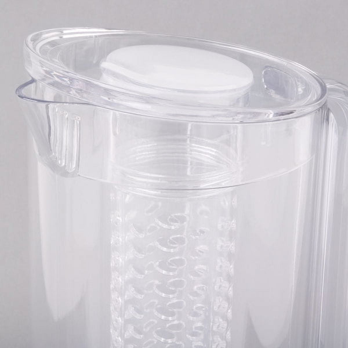 TableCraft Products PP322FIN 2 Qt. SAN Plastic Clear Infusion Beverage  Pitcher With Lid - Culinary Depot