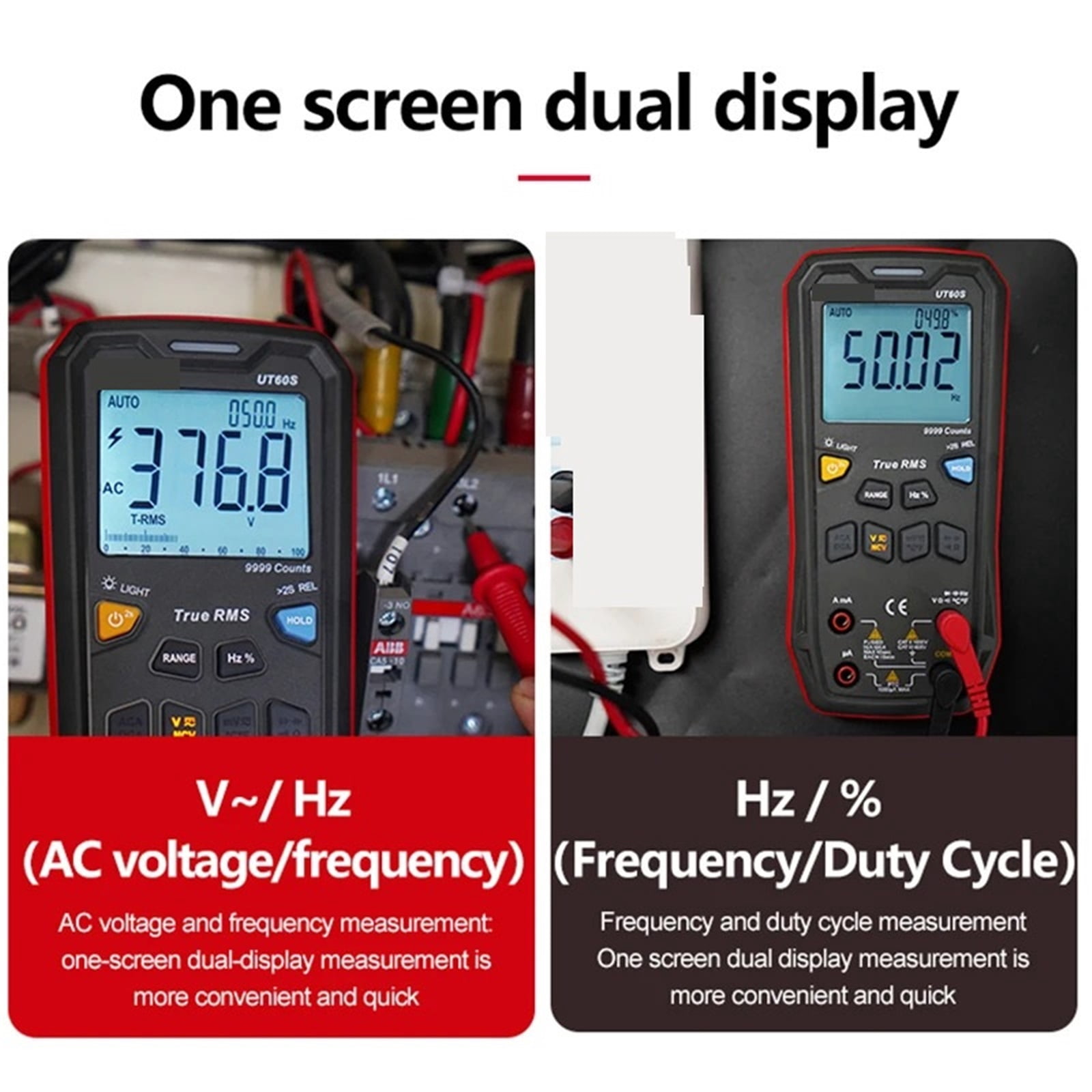 Digital Smart Multimeter True RMS 1000V AC DC Voltage Tester Ammeter Frequency Meter ,Battery Test