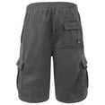 thumbnail image 3 of J. METHOD Men’s Cargo Shorts Active Casual Comfy Workout Gym Elastic Drawstring Fleece Pockets Sweat Pants NEMP07 Charcoal 2XL, 3 of 6
