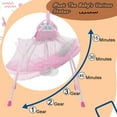 thumbnail image 6 of HAOUUCYIN Electric Baby Swing, Portable Infant Bouncer Cradle with bluetooth Music and Remote Control, Pink, 6 of 7