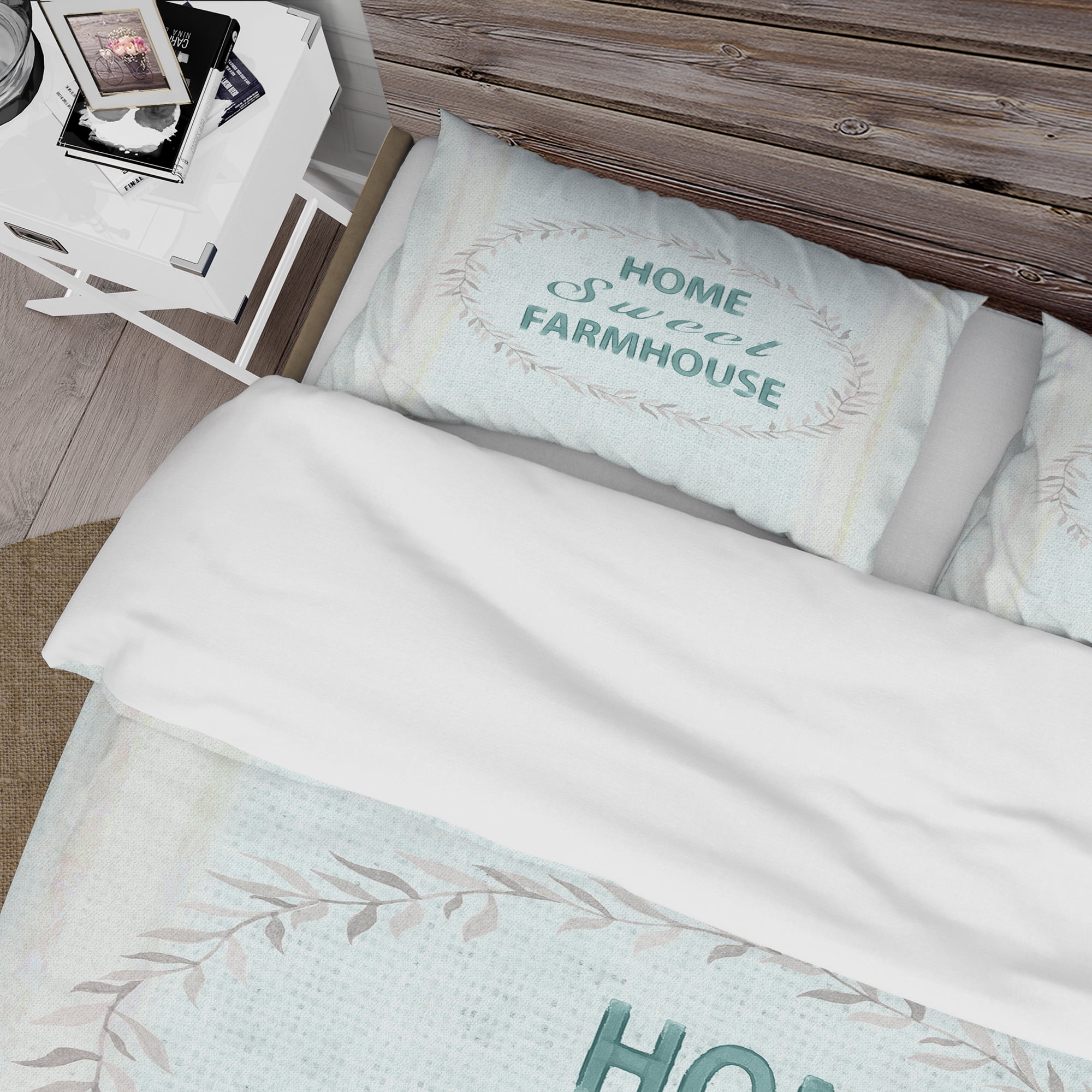 Designart 'Farmhouse Florals XIII' Farmhouse Duvet Cover Set