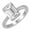 14K White Gold, variant on Fine Jewelry 2 Carat Fancy Cut Lab Grown Diamond Prong-Set Oval-shape Solitaire Ring | 14K Yellow Gold Band Ring Size 7.5 | D-F Color and VS1 Clarity