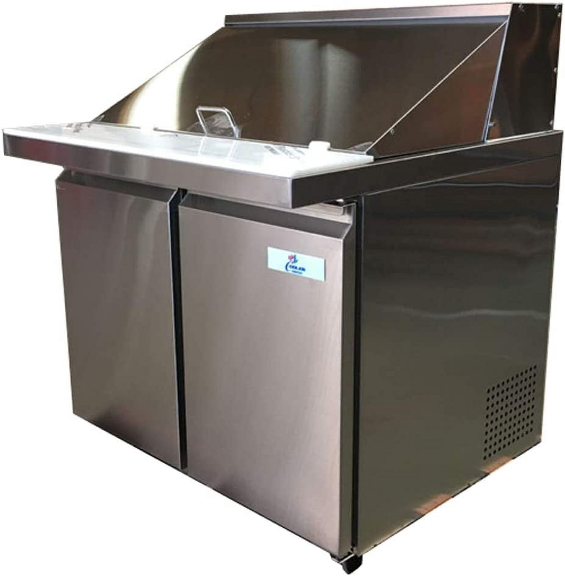 Cooler Depot 36 Inches Stainless Steel Commercial Prep Table Mega Top Refrigerator  Sandwich Salad Table