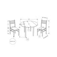 thumbnail image 4 of Monarch Specialties Dining Table Set, 3pcs Set, Small, 35" Drop Leaf, Kitchen, Metal, Laminate, Brown, Black, Contemporary, Modern, 4 of 4