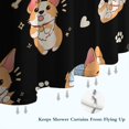 thumbnail image 6 of Cartoon Corgi Dog and Footprints Shower Curtain 72"x84" ,Bathroom Decorative Shower Curtains Set with 12 Hooks,Modern Waterproof Washable Shower Curtain, 6 of 6
