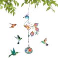 thumbnail image 1 of Carillón de Viento de Pavo Real onlyliua Comedero para Pájaros de Cristal Decoración para Exteriores, 1 of 6