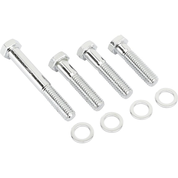 King Chrome Short Water Pump Bolt Kit, Fits Small Block Chevy