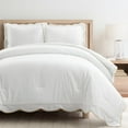 thumbnail image 2 of Lush Decor Coastal Chic Scalloped Edge 3-Pieces White Neutral Comforter Bedding Sets, Full, 2 of 11