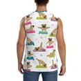 thumbnail image 4 of Fuzoiu Yoga Dogs Poses Print Men's Sleeveless T-shirt,Sleeveless Tee Shirts,Quick-Dry Athletic Tank Top for Gym, Running, Sports & Outdoor Activities-Small, 4 of 7