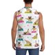 thumbnail image 4 of Fotbe Yoga Dogs Poses Men's Camiseta sin Mangas Estampada para Hombres, Playera Casual para Gimnasio, Entrenamiento, Playa-Small, 4 of 7