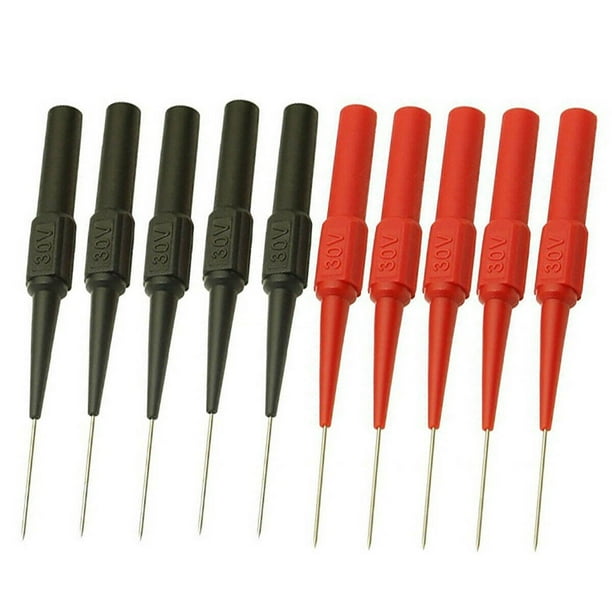 RANMEI Multimeter Long Needle Point Insulated Test Probes Red & Black