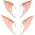 thumbnail image 4 of Orejas de elfo, Orejas de elfo Orejas de látex puntiagudas Orejas de elfo para fiesta de anime Vestir Disfraz de vampiro Mascarada Accesorios Adulto Cosplay Halloween Carnaval (2 tamaños 4 pares) Fason HFP-0310, 4 of 7