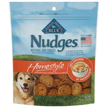 BLUE Nudges Blue Buffalo Nudges Homestyle Natural Dog Treats, Chicken,, 16 oz. Bag