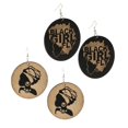 thumbnail image 1 of 2 Pares de Pendientes Colgantes Pendientes de Impresos, 1 of 9