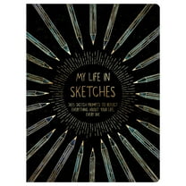 Piccadilly My Life in Sketches, Guided Sketch Journal, 7.3 x 9.7", 204 Pages, Black