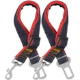 thumbnail image 1 of Cinturón de seguridad para perros, juego de 2 cinturones de seguridad ajustables para mascotas, arnés de seguridad para perros, correa de viaje para gatos para vehículos, longitud, 1 of 5