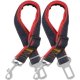 thumbnail image 1 of Cinturón de seguridad para perros, juego de 2 cinturones de seguridad ajustables para mascotas, arnés de seguridad para perros, correa de viaje para gatos para vehículos, longitud, 1 of 5